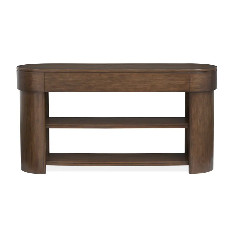 Holloway Toasted Almond Oval Sofa Table