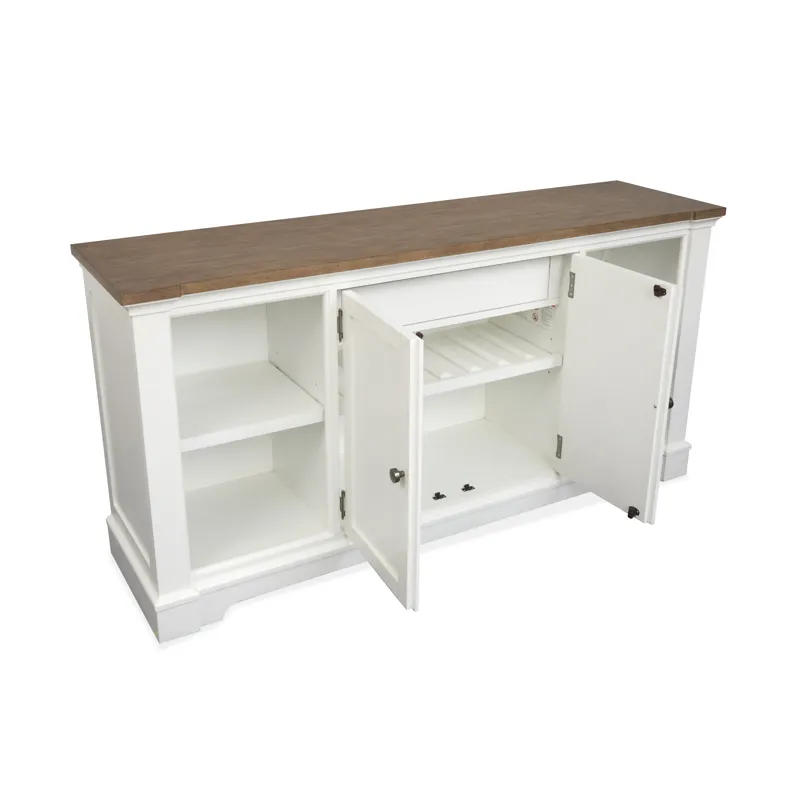 Kingston Whisper White And Cerused Nutmeg Credenza