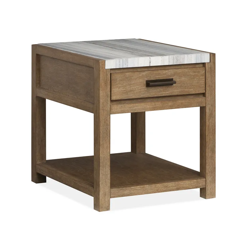 Plum Creek - LT. Brown Rectangular End Table