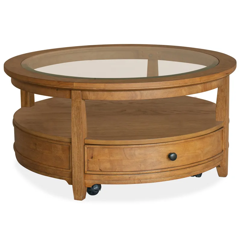Durant Round Cocktail Table w/Casters