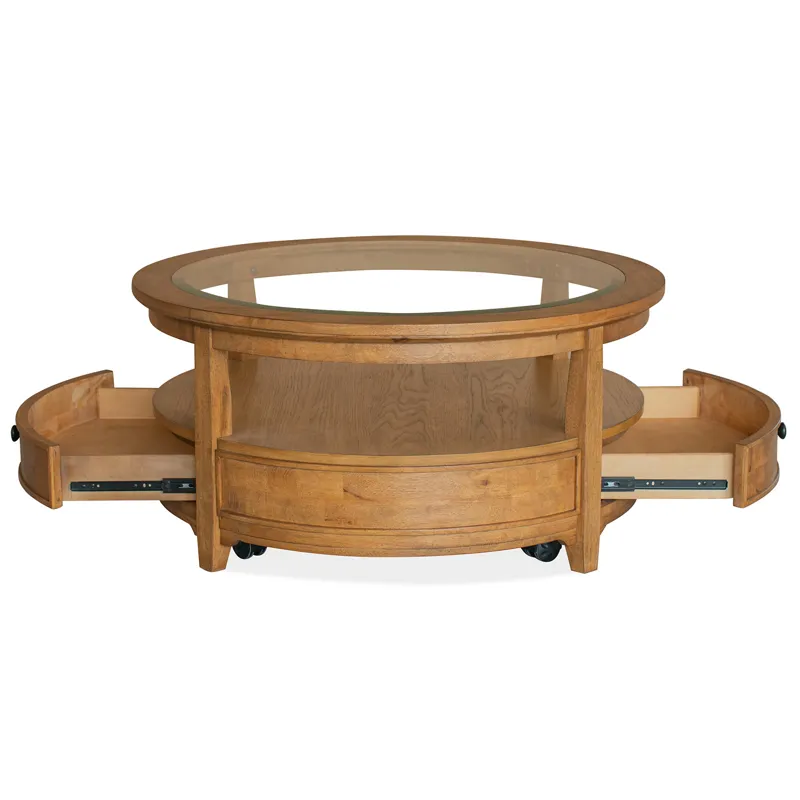 Durant Round Cocktail Table w/Casters