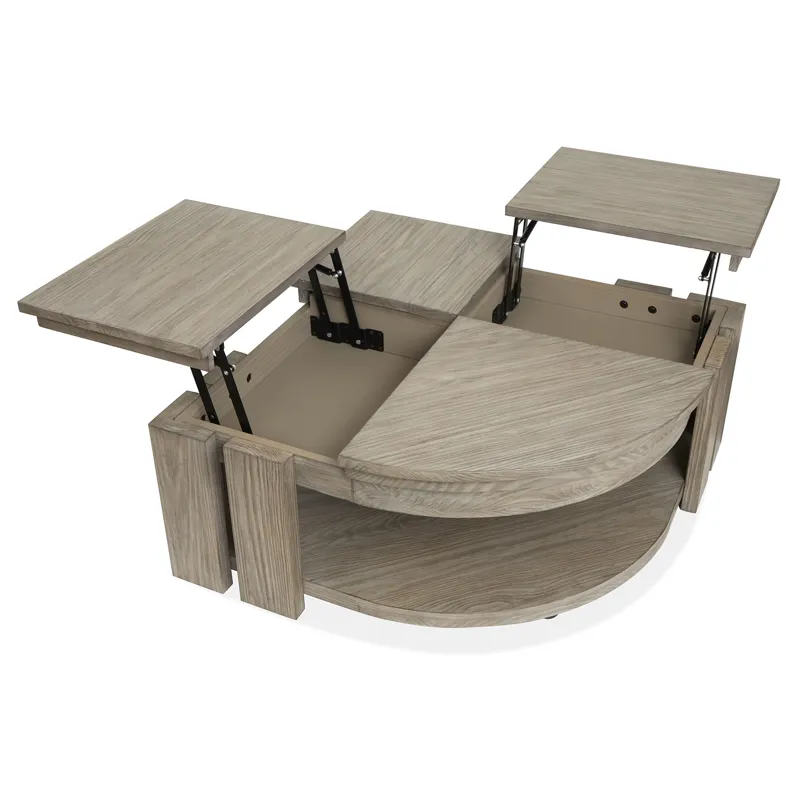 Conrad Pie Shaped Lift Top Cocktail Table w/Casters