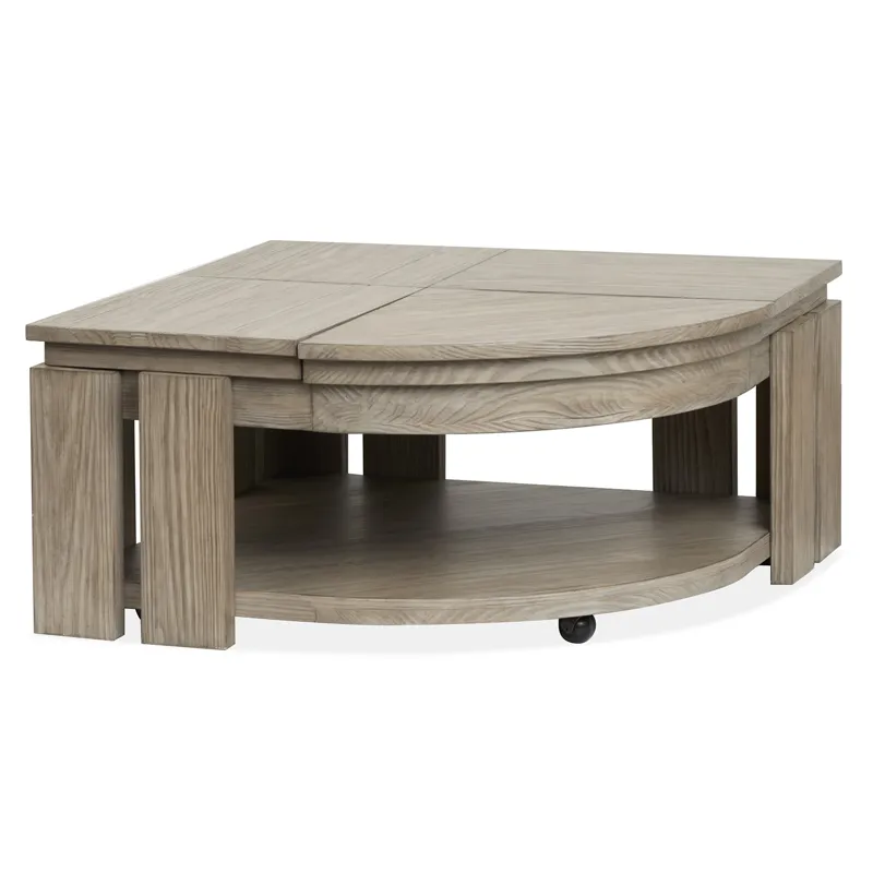 Conrad Pie Shaped Lift Top Cocktail Table w/Casters