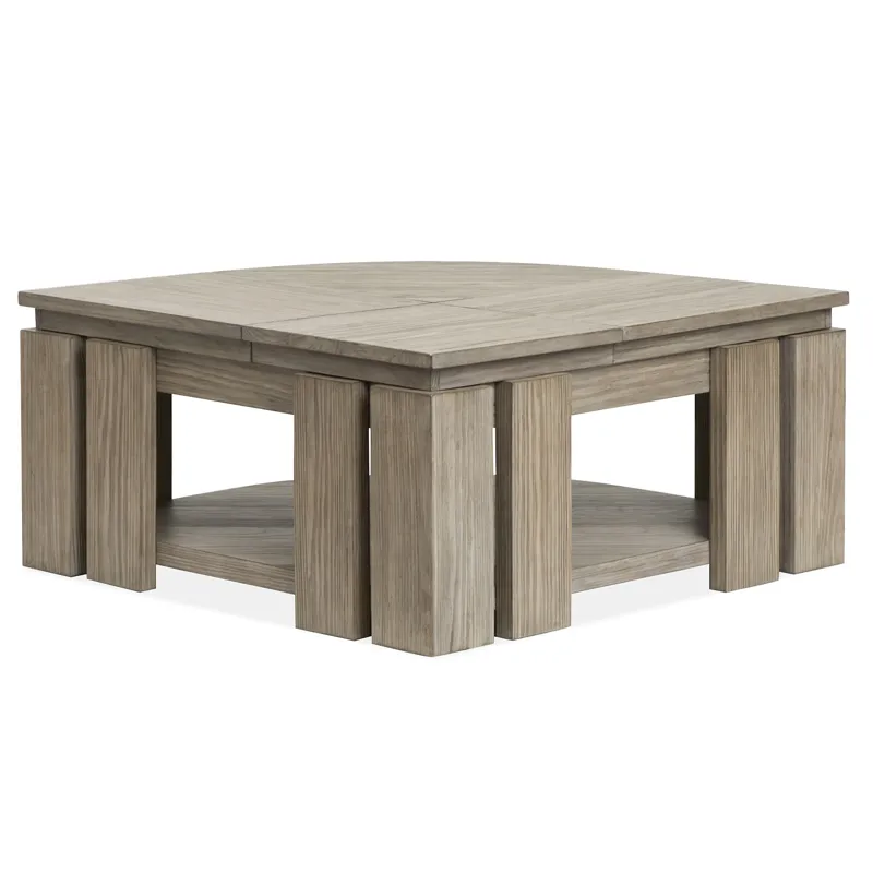 Conrad Pie Shaped Lift Top Cocktail Table w/Casters