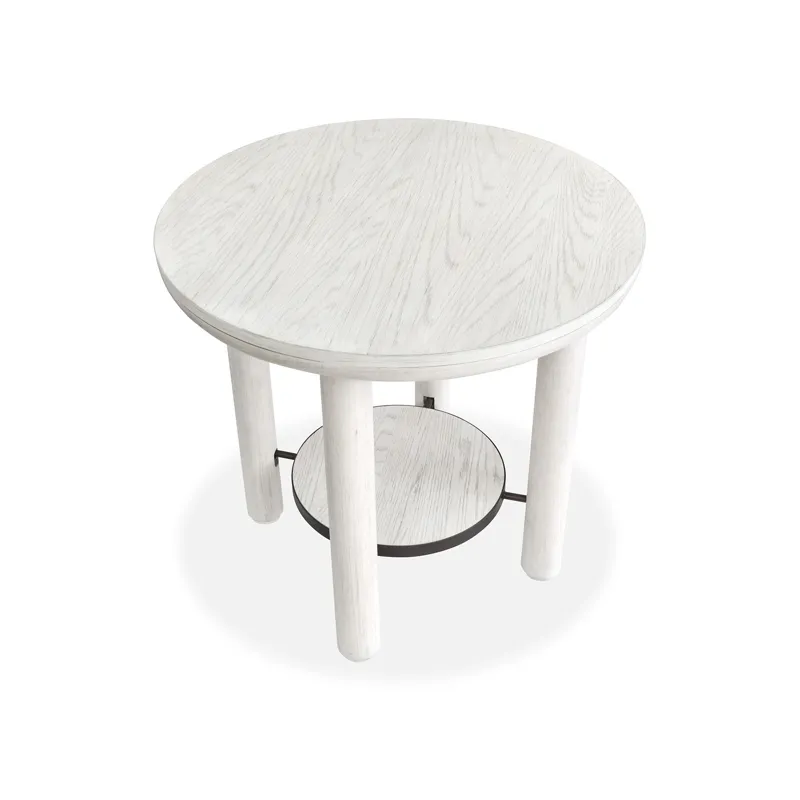 Sunset Cove - White Round End Table