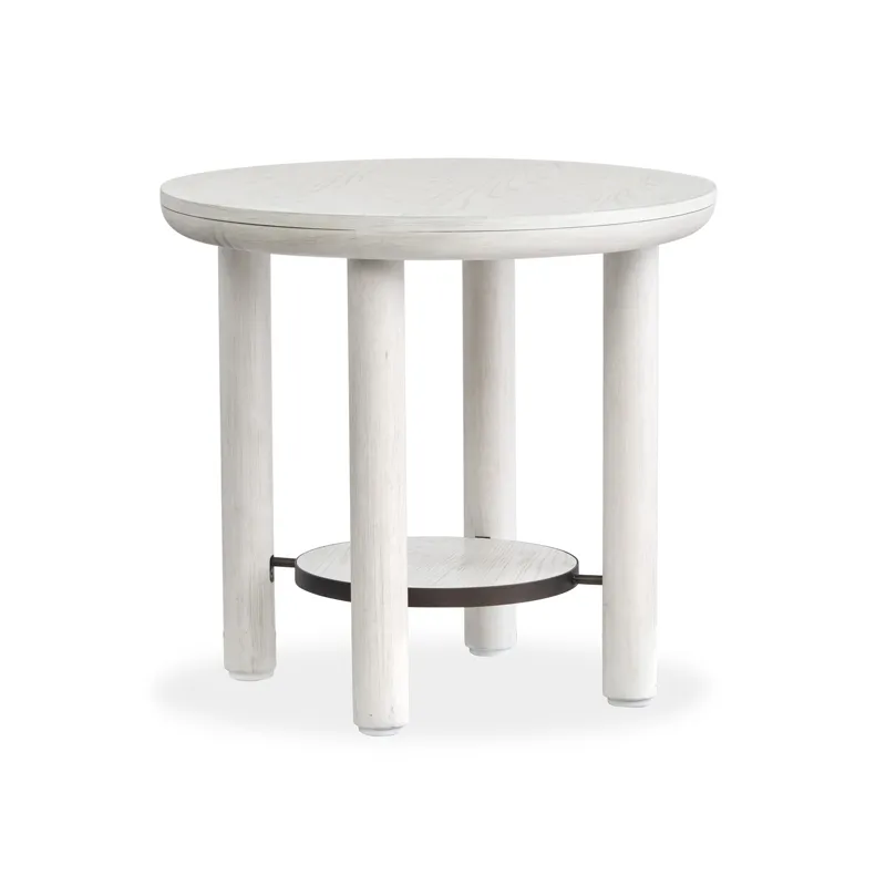 Sunset Cove - White Round End Table