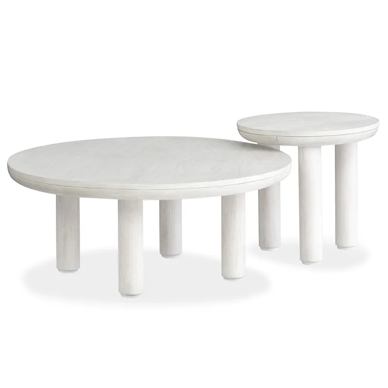 Sunset Cove - White Nesting Cocktail Table w/Casters