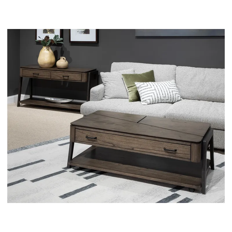 Hallie Lift Top Storage Cocktail Table w/Casters