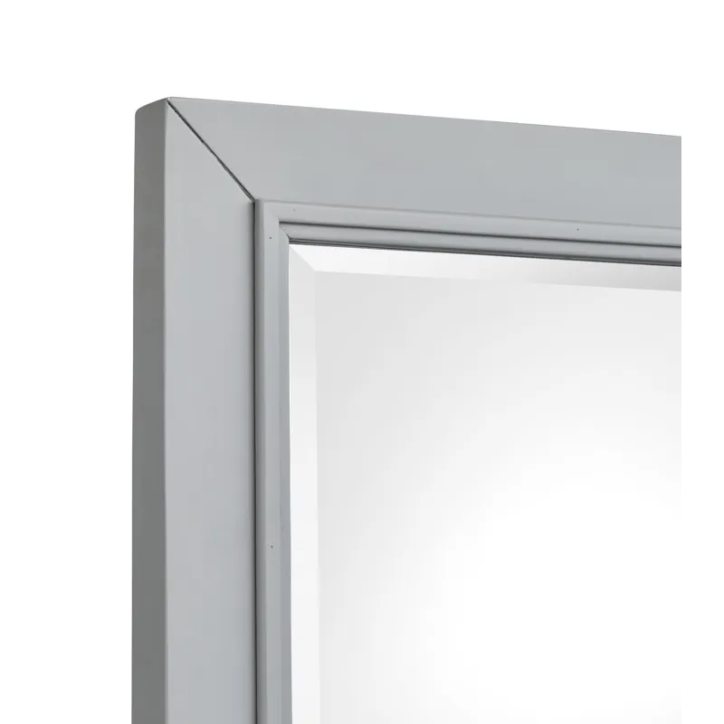 Charleston White Dove And Harbor Gray White Drawer Dresser With Grey Landscape Mirror