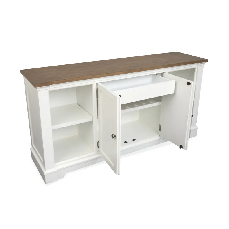 Kingston Whisper White And Cerused Nutmeg Credenza