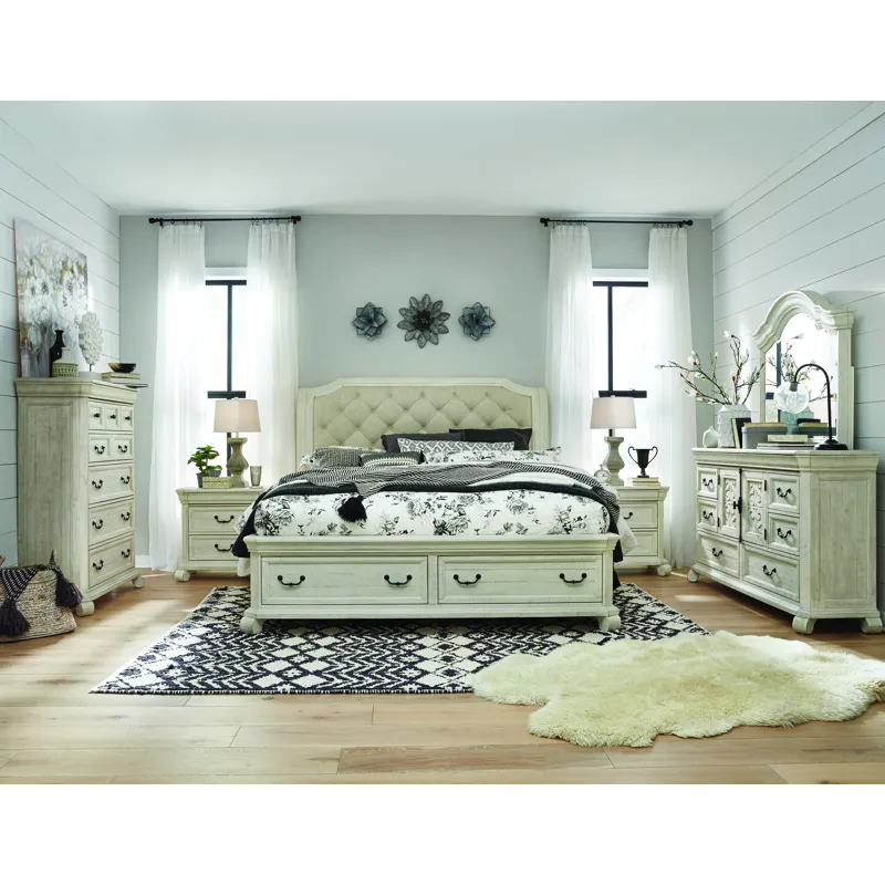 Bronwyn Alabaster Drawer Dresser With Shaped Mirror