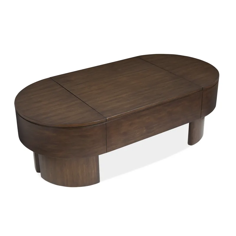 Holloway Toasted Almond Oval Lift Top Cocktail Table