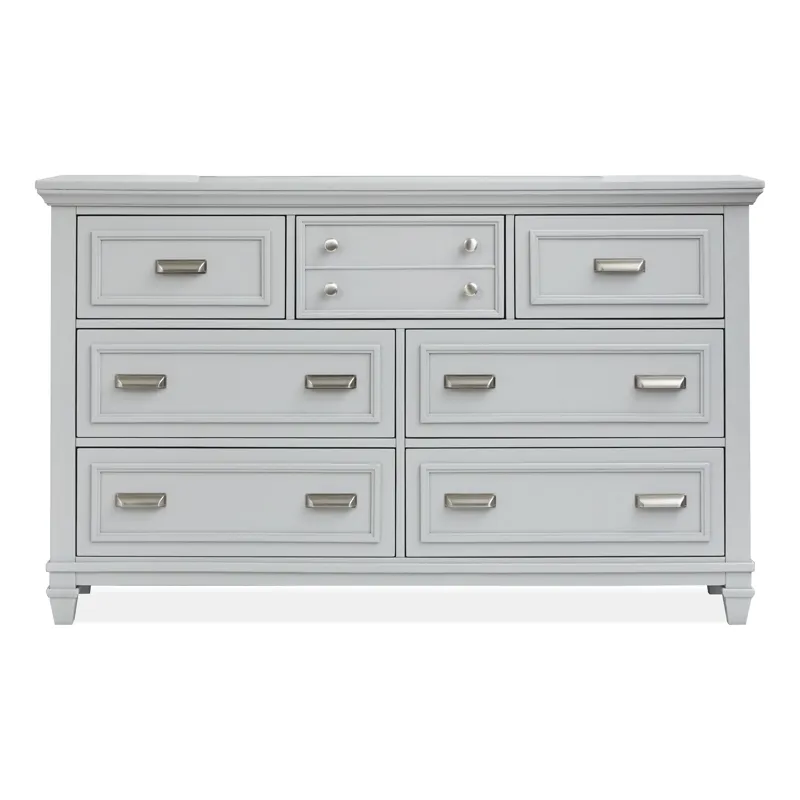 Charleston Harbor Gray Grey Drawer Dresser With Landscape Mirror