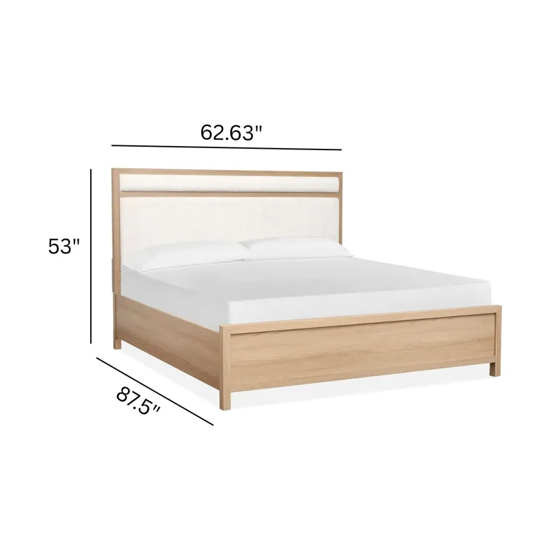 Merrifield Sandstone Beige Queen Upholstered Panel Bed