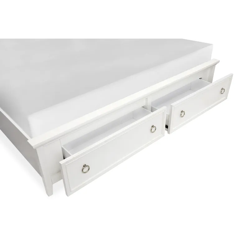 Juniper Hill Whisper White Panel Storage Bed