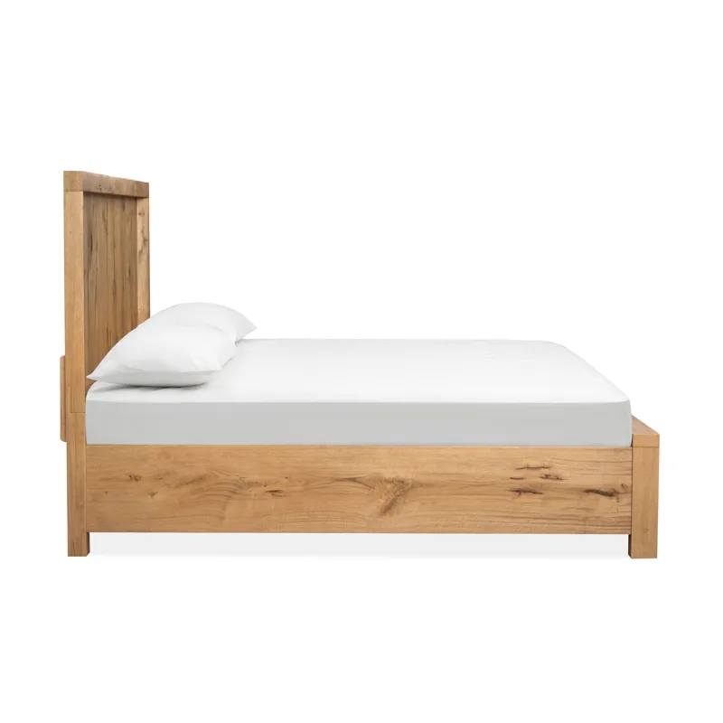 Laramie Honey Wheat California King Panel Storage Bed