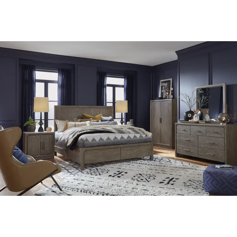 Westbourne Dark Umber Queen Panel Bed