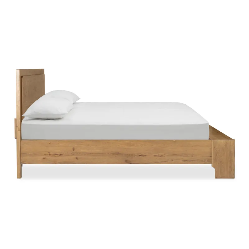 Davenport Rustic Caramel California King Panel Storage Bed