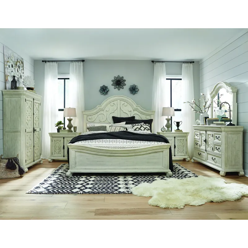 Bronwyn Alabaster Queen Shaped Panel Bed