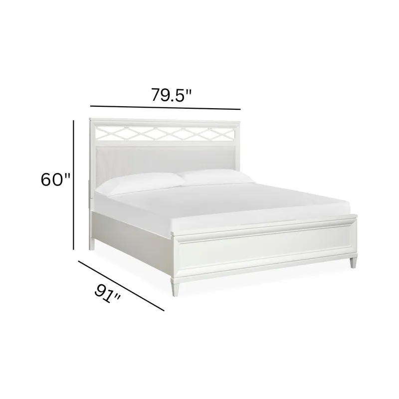 Springhouse Whisper White California King Upholstered Panel Bed