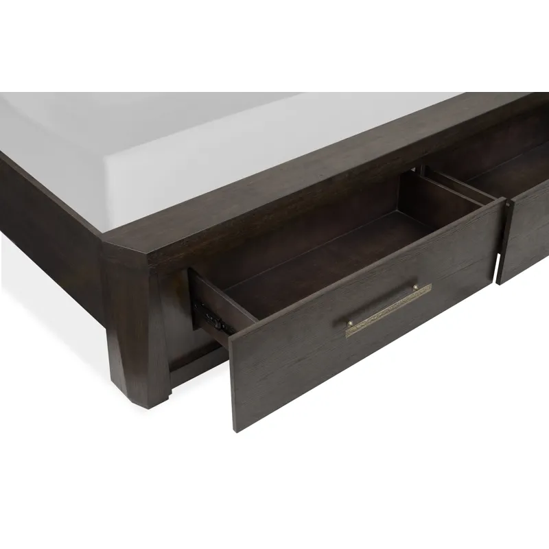 Tauren Coffee Bean Cal.King Panel Storage Bed