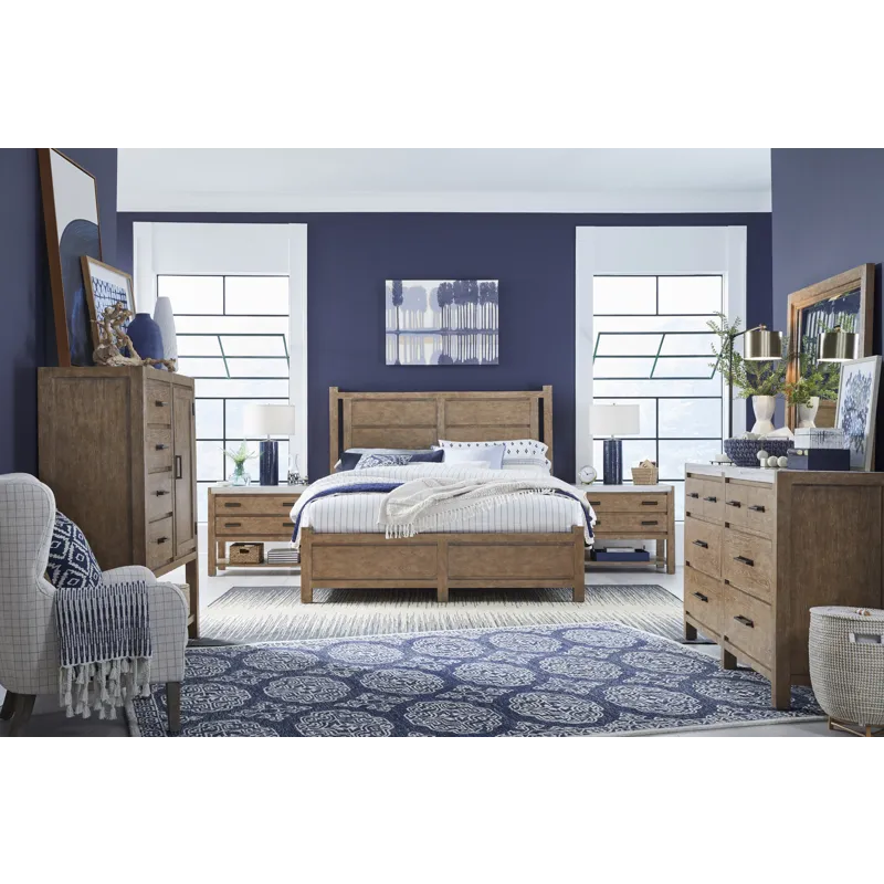 Plum Creek Sierra Brown California King Panel Bed