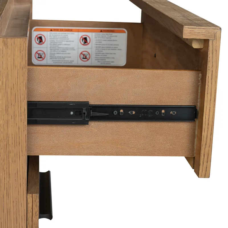 Davenport Rustic Caramel California King Panel Storage Bed