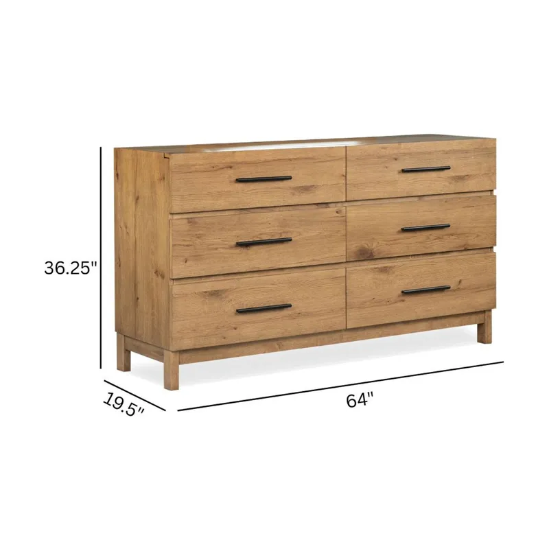 Davenport Rustic Caramel Double Drawer Dresser