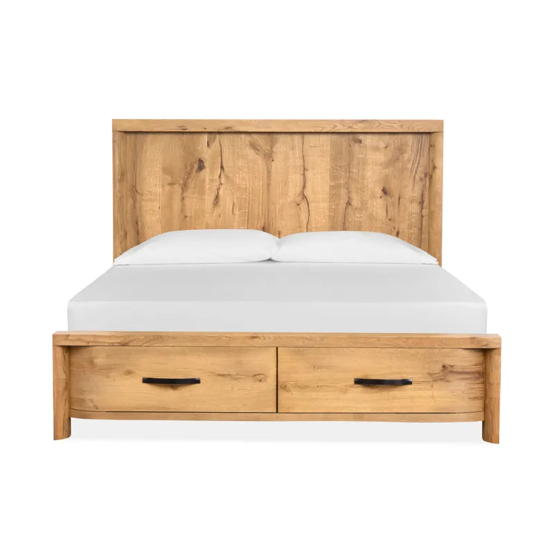 Laramie Honey Wheat California King Panel Storage Bed