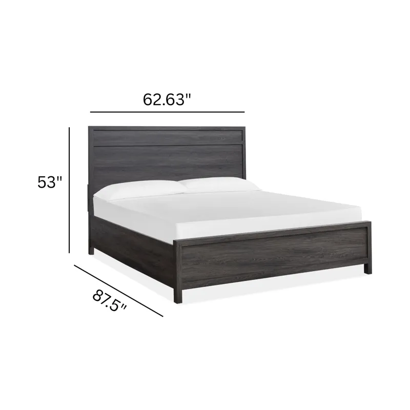 Merrifield Raisin Black Queen Panel Bed
