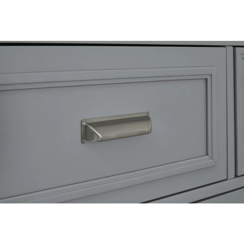Charleston Harbor Gray Grey Drawer Dresser With Landscape Mirror