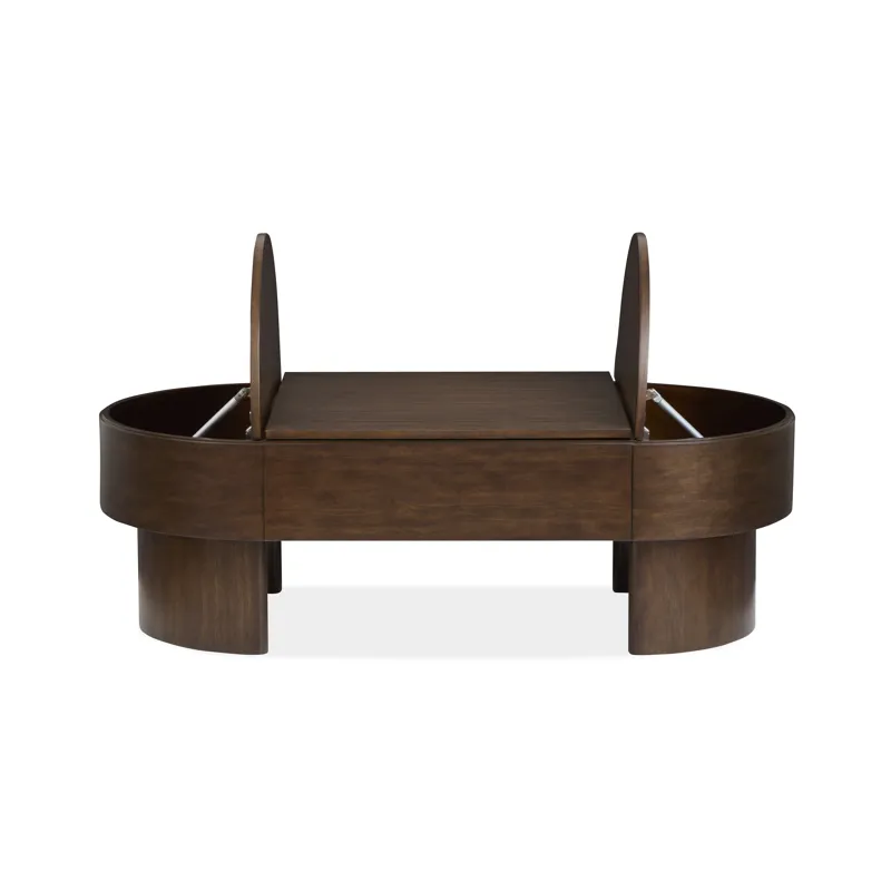 Holloway Toasted Almond Oval Lift Top Cocktail Table
