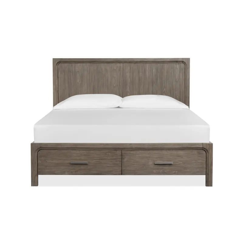 Westbourne Dark Umber Queen Panel Storage Bed