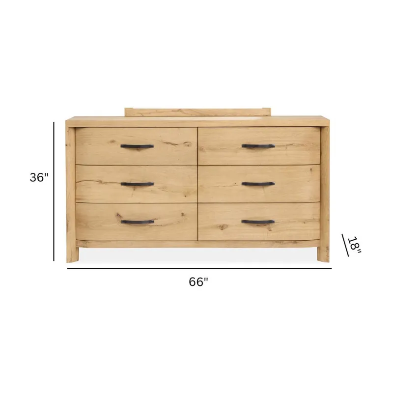 Laramie Honey Wheat Double Drawer Dresser