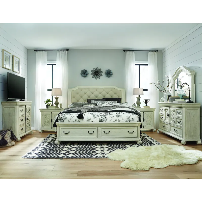 Bronwyn Alabaster Drawer Dresser With Shaped Mirror