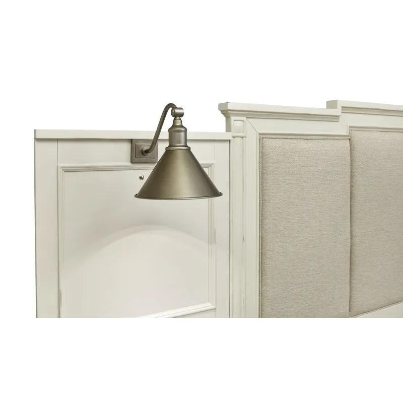 Willowbrook Egg Shell White Queen Upholstered Wall Panel Bed