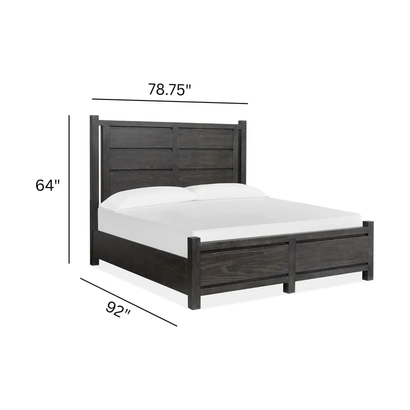 Plum Creek Ravenwood Black California King Panel Bed