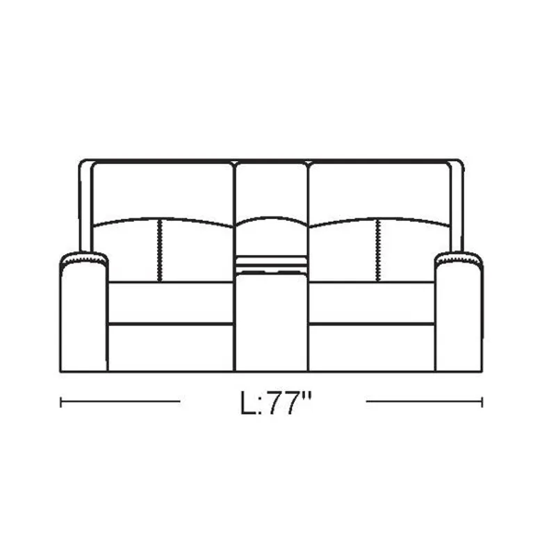 3 PC Console Loveseat