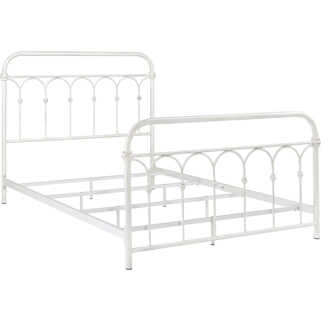 Hallwood Full Antique White Metal Bed 1450042 by Mantua at Tomlinson Furniture