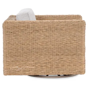 Somerset Swivel Glider Club Chair in Poros Dune (D)