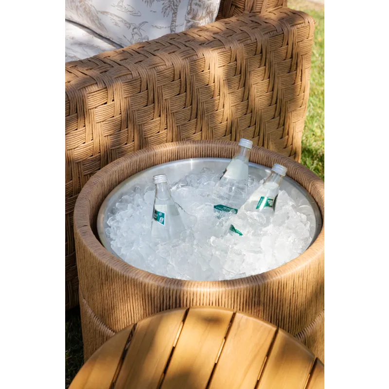 Avalon Wicker Storage End Table