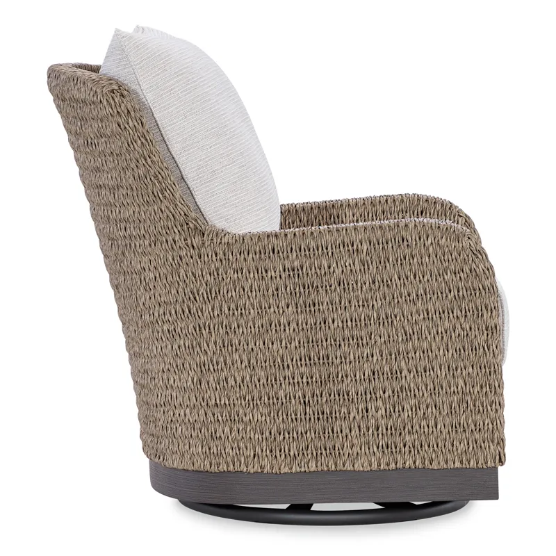 Seychelles Swivel Glider Club Chair in Poros Dune (D)