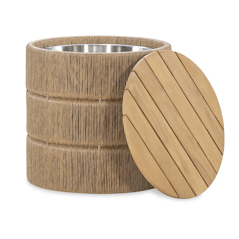 Avalon Wicker Storage End Table