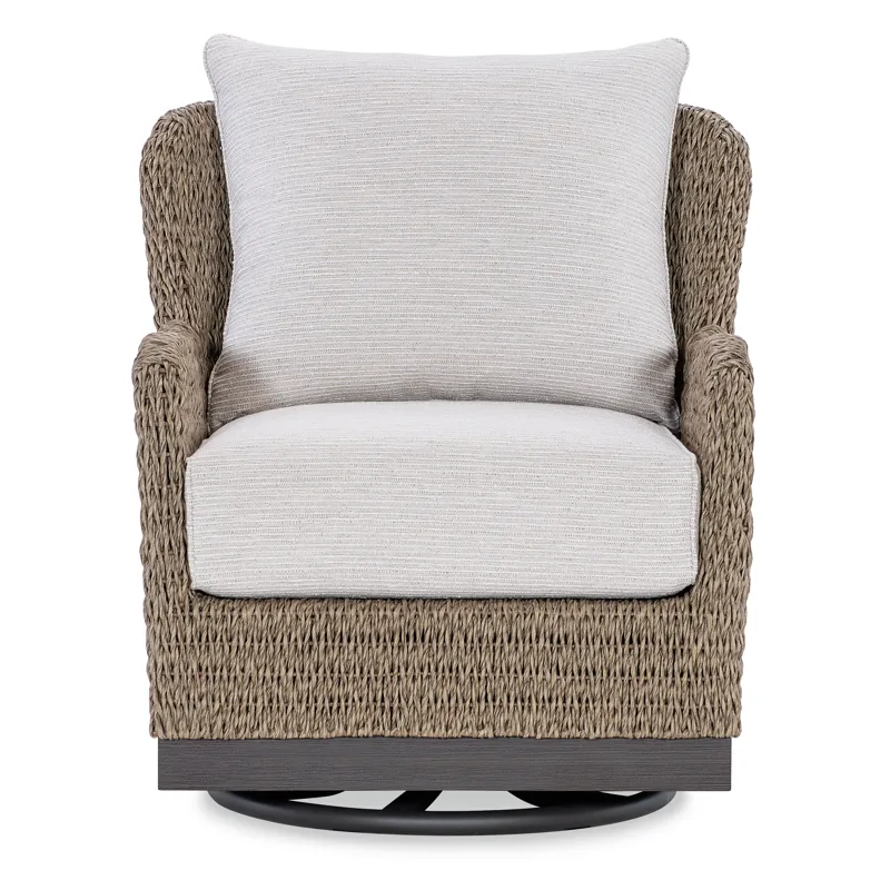 Seychelles Swivel Glider Club Chair in Poros Dune (D)