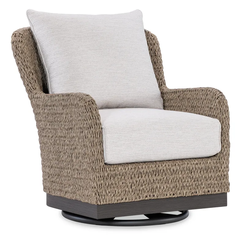 Seychelles Swivel Glider Club Chair in Poros Dune (D)