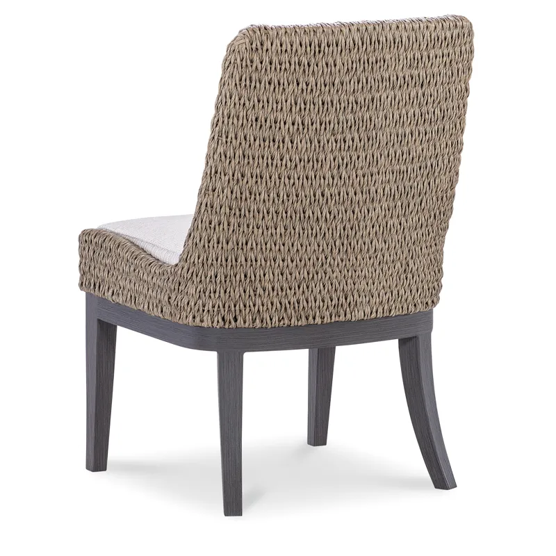 Seychelles Armless Side Dining Chair in Poros Dune (D)