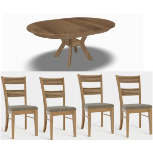 4848 Wormy Maple Dining Table w/ Aspen Chairs
