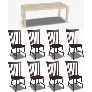 Boulder Dining Table w/ 4 Percy Chair Set