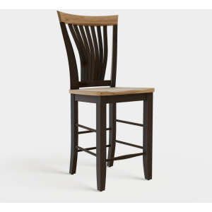 Brinkley 24" Stationary Barstool - Wormy Maple