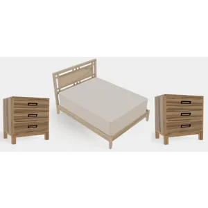 3 PC Bedroom Set - Wormy Maple
